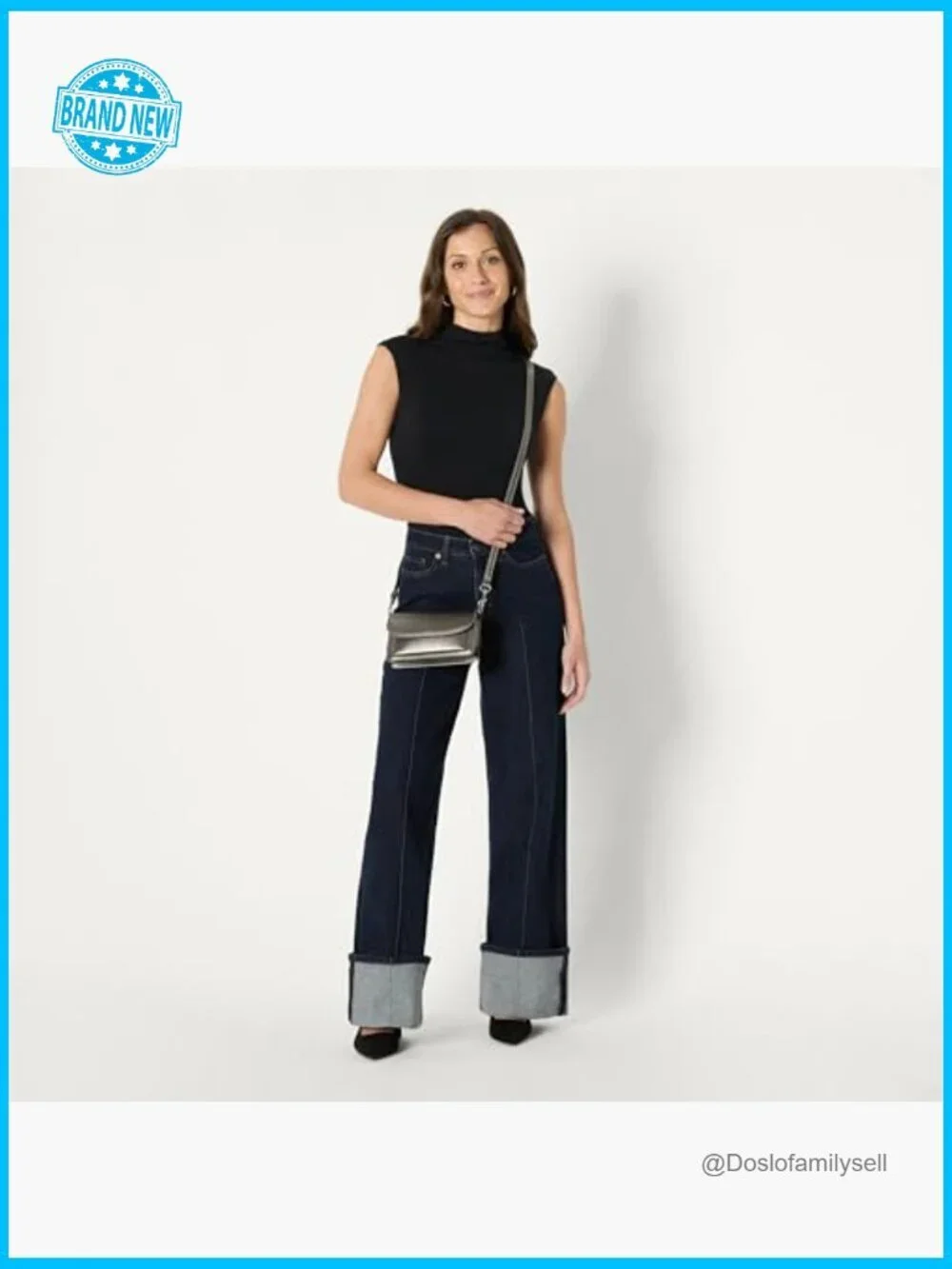 Convertible Crossbody Clutch Bag with Interchangeable Straps - Faux Leather